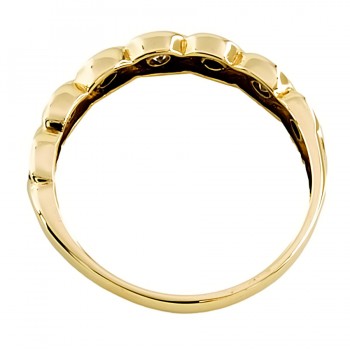 9ct gold Sapphire / C.Z half eternity Ring size P